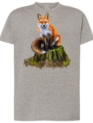 T-Shirt męski nadruk Lis Myśliwy Rozm.XXL