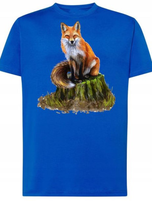T-Shirt męski nadruk Lis Myśliwy Rozm.XXL
