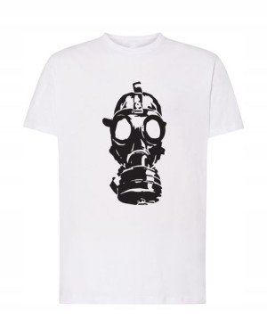 T-Shirt męski nadruk maska gazowa Rozm.4XL