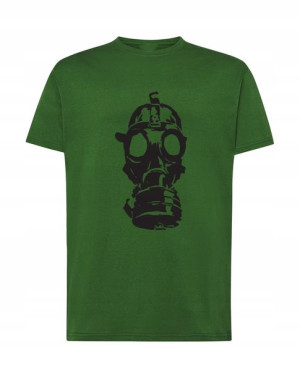 T-Shirt męski nadruk maska gazowa Rozm.M