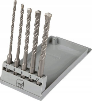 Wiertła do betonu SDS Plus 5 szt. TOP TOOLS 60H615