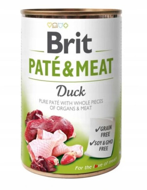 Brit Pate & Meat Dog Duck KACZKA 400g