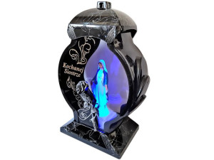 Znicz Siostra Siostrze Ob Czarny Marmur +figurka Led