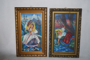 Zofia Stryjeńska - 2 Obrazy Góral I Góralka Obraz