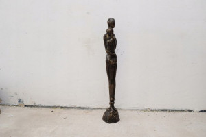 95cm NOWOCZESNA Modernistyczna FIGURA - Żeliwo