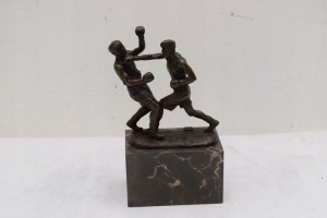 Bokserzy Boks Figura Z Brązu + Grawer
