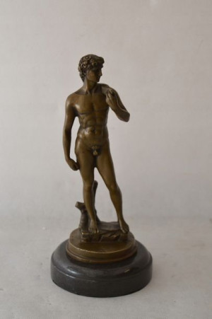 DAVID MICHELANGELO figura brąz POSTAĆ MITOLOGIA