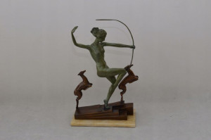 Diana Bogini Myśliwych Z Psami Figura Brąz Paris