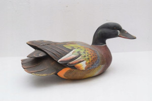 Drewniana Kaczka - Kaczor Drewno Malowane 53cm