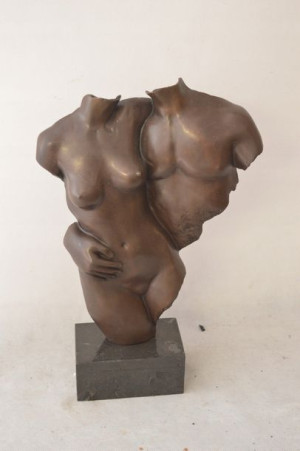 Figura Art Deco - Kobieta I Mężczyzna Tors Rzeźba