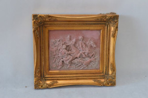 Obraz Alabaster - Złota Rama - Bitwa 39x35cm