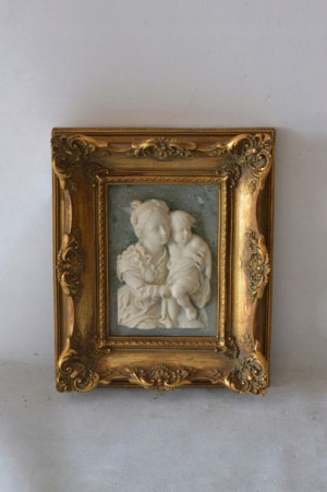 Obraz Alabaster - Złota Rama - Rodzina 29x23cm