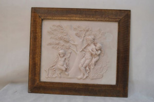 Obraz Złota Rama Alabaster - Mitologia 80x72cm Raj