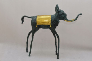 Salvadore DALI - KOSMICZNY słoń figura z brązu