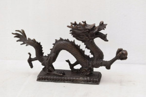 Smok Dragon Japońska Figura Z Brązu Rzeźba 33cm !!
