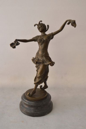 Tańcząca Kobieta Z Brązu - Sygn. Brąz Art Deco