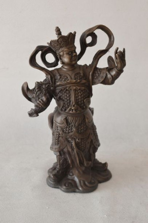 Wojownik Samuraj - Rzeźba Z Brązu - Figura