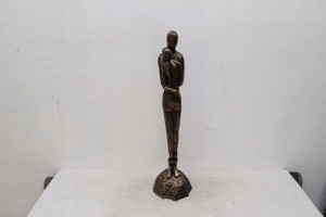 Żeliwna NOWOCZESNA Modernistyczna FIGURA - Żeliwo