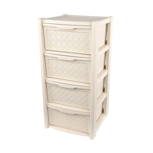 Arianna Regał 4 Szuflady 82,5x38,5x39cm Kol. Krem (8025647)