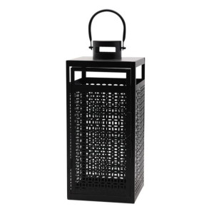 Lampion / latarnia / latarenka ozdobna wisząca metalowa czarna 50 cm