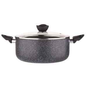 Garnek na indukcję aluminiowy z pokrywką Olimp 28 cm
