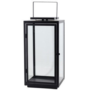 Lampion / latarnia / latarenka ozdobna wisząca metalowa czarna 43 cm