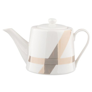 Dzbanek do herbaty i kawy porcelanowy Modern Art biały 800 ml