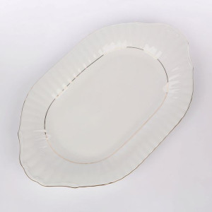 Iwona 014 Złoty Pasek Półmisek Owalny 39cm