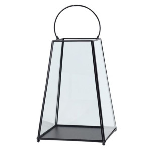 Lampion / latarnia / latarenka ozdobna wisząca metalowa czarna 31,5 cm
