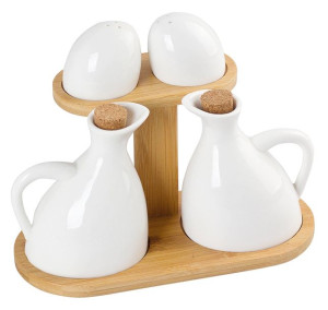 Pojemniki na przyprawy porcelanowe Regular kremowe, 4 szt.