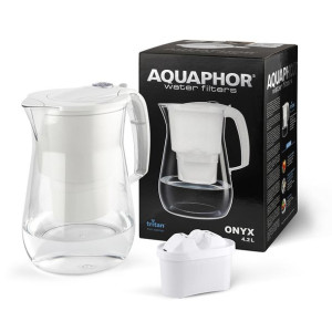 Dzbanek filtrujący wodę z wkładem Aquaphor Onyx B100-25 biały 4,2 l