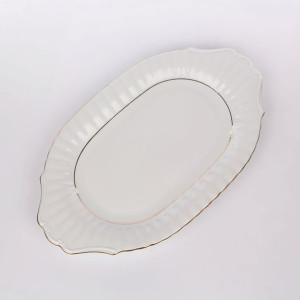 Iwona 014 Złoty Pasek Półmisek Owalny 33cm