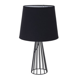 Lampa Stołowa Z Podstawą Metalową Szprosową 23x40 Cm Czarna