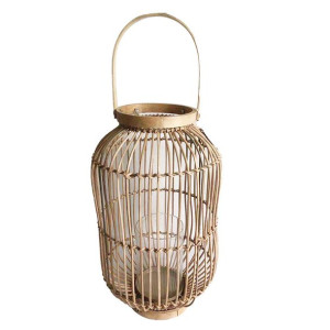 Lampion / latarenka rattanowa 24 x 41 cm