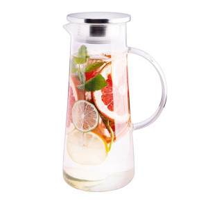 Dzbanek szklany do napojów z pokrywką Andrea 1200 ml