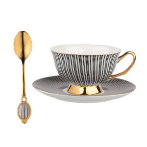 Atelier Filiżanka Ze Spodkiem Nbc 200 Ml Z Łyżeczką Z Porcelanową Wstawką D