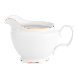 Sosjerka porcelanowa MariaPaula Złota Linia biała 400 ml