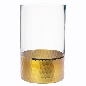 Golden Honey Wazon / Świecznik Szklany H-20 Cm (color Box)