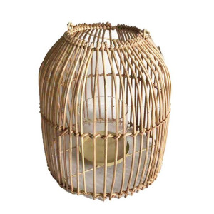 Lampion / latarenka rattanowa 24 x 26,5 cm