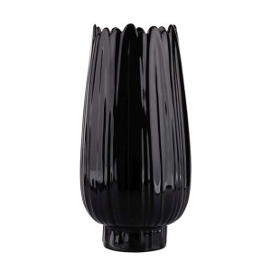 Wazon na kwiaty porcelanowy czarny 24,5 cm