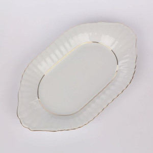Iwona 014 Złoty Pasek Półmisek Owalny 24cm