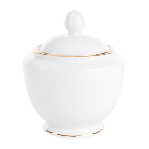 Cukiernica porcelanowa MariaPaula Złota Linia biała 330 ml