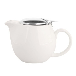 Zaparzacz dzbanek do herbaty i kawy porcelanowy Regular kremowy 450 ml