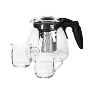 Zaparzacz dzbanek do herbaty i kawy szklany 900 ml + 2 kubki Dublin 350 ml