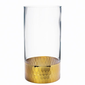 Wazon szklany na kwiaty Golden Honey 20 cm