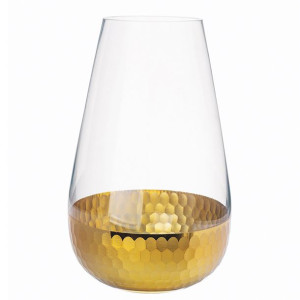 Wazon szklany na kwiaty Golden Honey 25 cm