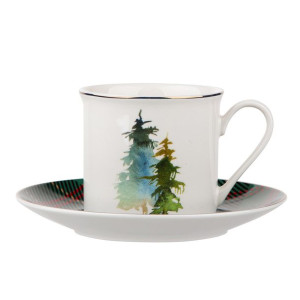 Winter Forest Filiżanka Ze Spodkiem Nbc 200 Ml W Opasce