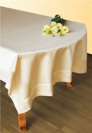 Obrus "greno" teflonowany 150x300 greek beż