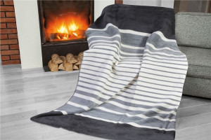 Koc "greno" glamour coll. 150x200 simple stalowy