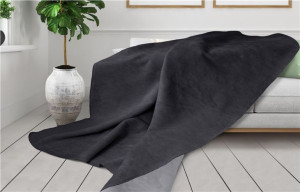Koc "greno" glamour coll. 150x200 stalowy/popiel